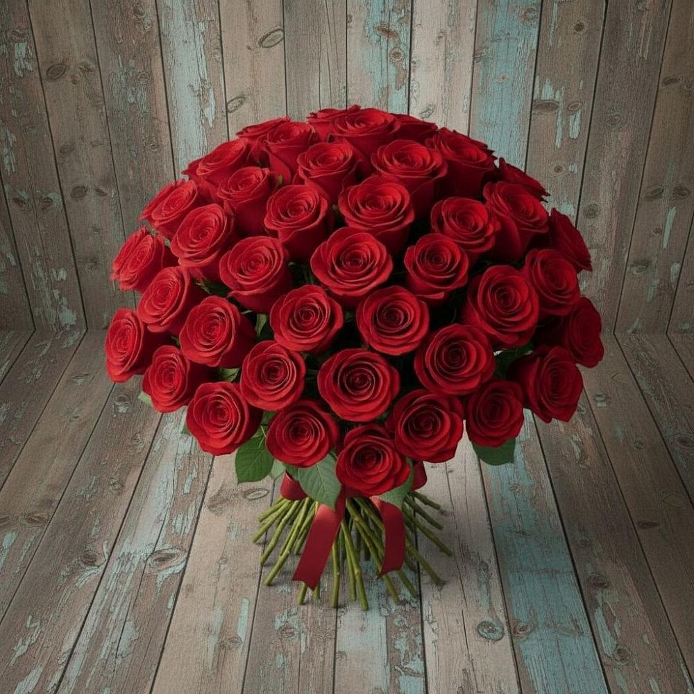 Букет 55 Красных роз Фридом в Чамзинке