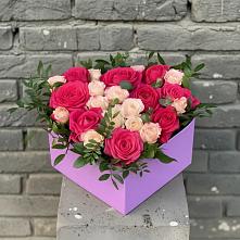 Цветочная композиция из Розы в коробке в Чамзинке