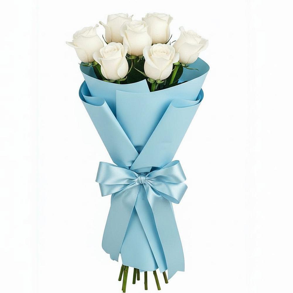 Букет 7 белых роз Проуд в Чамзинке