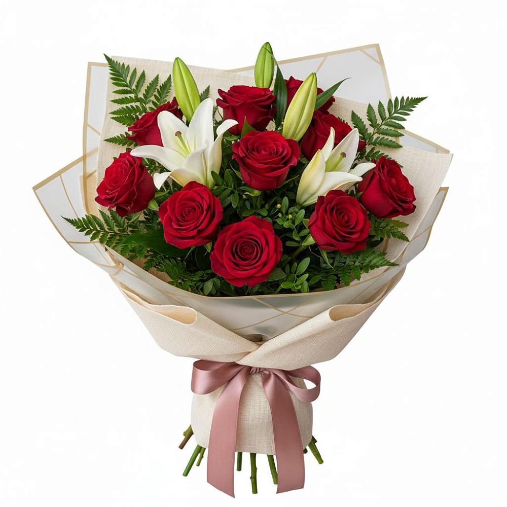 Букет цветов из: Лилии и Розы в Чамзинке