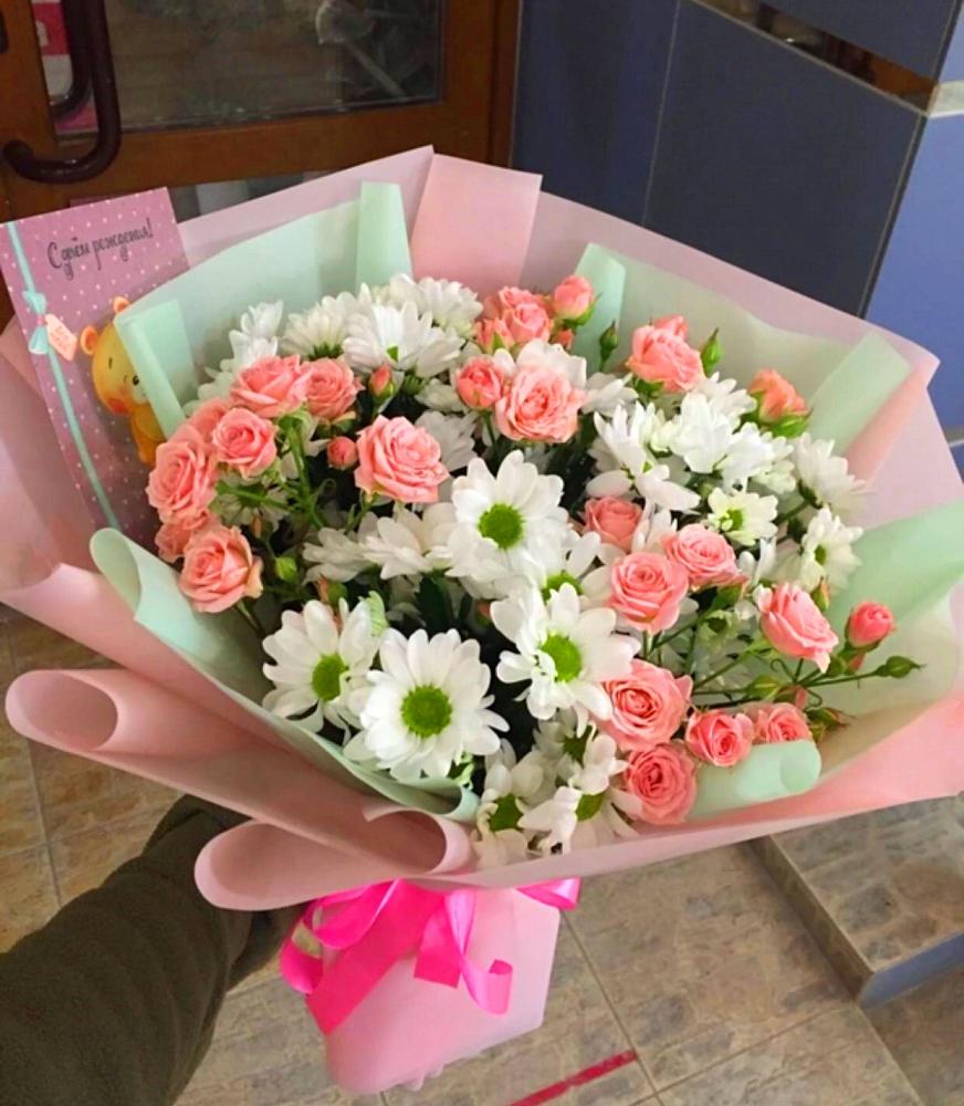 Букет цветов из: Розы и Хризантемы в Чамзинке