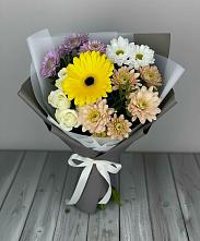 Букет цветов из:  Розы, Герберы и Хризантемы #REPLACE_PRED# Чамзинке