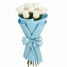 Букет 7 белых роз Проуд в Чамзинке