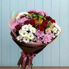 Букет цветов из:  Розы, Хризантемы и Альстромерии #REPLACE_PRED# Чамзинке