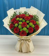 Букет цветов из:  Розы и Хризантемы #REPLACE_PRED# Чамзинке