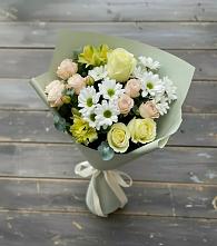 Букет цветов из:  Альстромерии, Розы и Хризантемы в Чамзинке