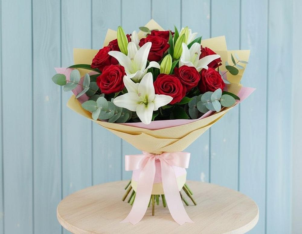 Букет цветов из: Лилии и Розы в Чамзинке